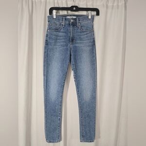 JOE'S Sz 25 HIGH RISE SKINNY CROP STRETCH JEANS PESSAC WASH